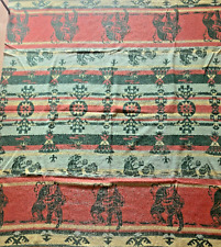Vintage 1930-40s  Beacon Camp Blanket,Aztec, Native American motif 62 x 66 picture