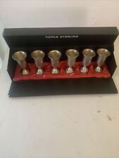 Vintage Towle Sterling Silver Cordials Shot Glasses Weighted - Set Of 6 picture
