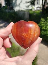 76g Carnelian Agate Stone Orange Heart Crystal Quartz picture