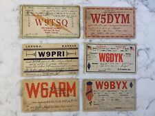 Vtg Lot of (6) Early 1930’s Used QSL Cards Postcards Old Ham Radio picture