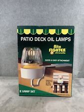 Vintage 2 pack Lamplight Farms Bite Fighter Oil Patio Deck Citronella oil lamps picture
