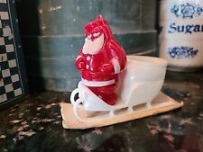 Vintage Christmas Irwin Santa In Sleigh Candy Container Hard Plastic 1950s 6