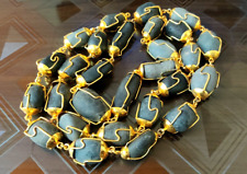 Rare Big Size Shaligram Mala Saligram Stone Rosary Kantha 28 Beads picture