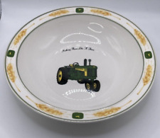 John Deere Cereal Soup Bowl Gibson Nothing Runs Like A Deer Tractor 8