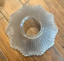 vintage antique HOLOPHANE Ribbed GLASS LIGHT SHADE picture