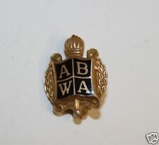 WOW Vintage ABWA American Business Woman's Association 10KGF Gold Lapel Pin Rare picture