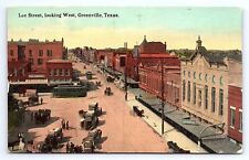 Postcard Lee Street Looking West Greenville Texas c.1913 picture
