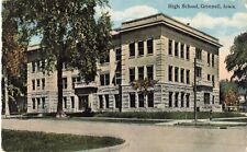 Postcard High School Grinnell Iowa IA DB picture