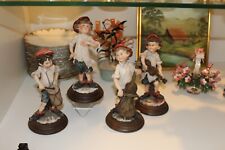 VINTAGE CAPODIMONTE BOYS PLAYING INSTRUMENTS picture