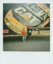NASCAR KID Vintage POLAROID Found Photo CATERPILLAR RACING TEAM 22 Car CAT 97 9 picture