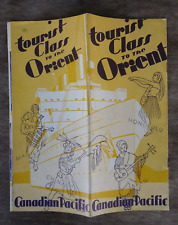 Canadian Pacific Tourist Class to the Orient 1930s Advertising Travel Brochure picture