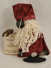 Santa Claus Clause homemade ornament primitive style Christmas folk art picture