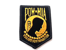 Military Patch POW MIA Soldiers Army Iron On Sew On Black Yellow New picture