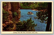 Postcard - Looking Down the River, Wisconsin Dells, Wisconsin, USA picture