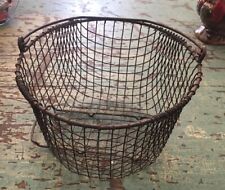 Antique 7-1/2 Inch Mesh Wire Basket Primitive Decor picture