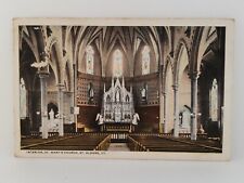 Postcard Interior St. Mary's Church St. Albans Vermont c1919 picture