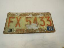 Vintage 1974 1977 Tag Minnesota 10,000 Lakes License Plate FX 5433 Stamped Steel picture