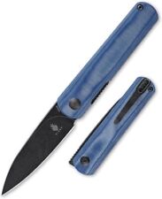 KIZER V3499C2 FEIST FLIPPER KNIFE BLUE DENIM MICARTA 154CM SS DENIM KNIFE ROLL picture