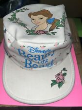 VTG 90s Disney-Beauty And The Beast-Belle -Painters Cap-Flat bill Hat-SUPER RARE picture
