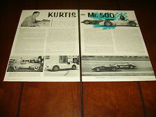 1957 FRANK KURTIS MR 500  - MIDGET - SPORTS / RACE  - CAR ***ORIGINAL ARTICLE*** picture