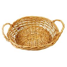 Vintage 2 Handle Oval Woven Wicker Basket 15