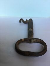 Large Antique circa 1800’s  Front Door Skeleton Key For a Big Lock 4.5/8” Long picture