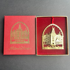Biltmore Estate House Christmas Centennial Ornament w 24kt Gold Finish and Box picture