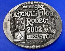 2002 Hesston NFR National Finals Rodeo Wrangler Montana Silversmiths Belt Buckle picture