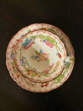 VINTAGE MINTONS ENGLAND NUMBERED TEA CUP AND PLATE SET WITH OLDER STAMP. picture