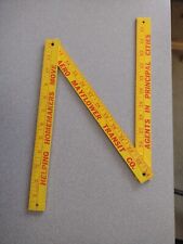 Vintage Wooden Tri Folding Ruler 36 Inch (1 Yard) picture
