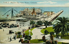 Early 1900's Pleasure Pier Santa Monica CA California Amusement Park Postcard picture