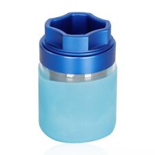 62mm 4-Layer Aluminum Alloy Grinder with Glass Storage Jar and Filter Blue picture