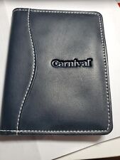 Carnival Cruise Line Blue Leather Pen and Pad *RARE New  picture