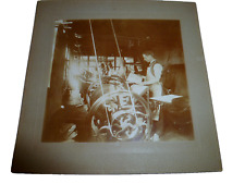 Antique Photo Cabinet Card Occupational Type Newspaper Printing Press 4x4