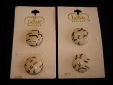 Set of 4 New La Mode 3/4 Inch Snake Skin Buttons Black/White  picture