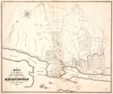 1840 Map of the villages of Astoria and Ravenswood, Long Island | Astoria New Yo picture