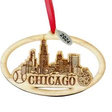 Chicago Ornament 2024, Beautiful Laser Cut Wood Chicago Gifts, Windy City Gift picture