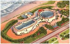 Linen Postcard Marineland St Augustine Florida FL~ Aerial View Marine Studios picture