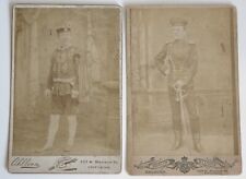 1890's Theatrical Costume and Sword Officer with sword Cabinet Photograph picture