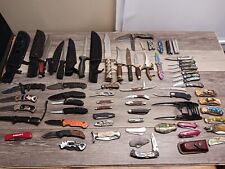 Huge Lot Of 60 Knives Fixed Blade Pocket Buck Gerber And Many More picture
