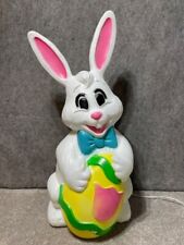 Vintage 26in Sun Hill Easter Bunny with Bow Tie and Egg Blow Mold Light Up picture