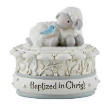 Baptized in Christ Keepsake Box Size 2.5in Dia x 3in H Perfect Baptism Gift picture