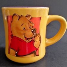 Vintage DISNEY Coffee Mug WINNIE the POOH Cup Yellow Orange Purple 1990s Cocoa picture