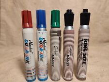 Vintage Lot of 5 Vintage Markers.  3 Sanford and 2 Dura-Ink-Made in USA picture