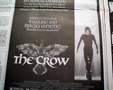 Best THE CROW Brandon Lee Film Movie Opening Day AD Review 1994 L.A. Newspaper   picture