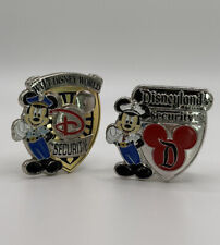 Pair Of Disneyland/Disney World Mickey Mouse Security Badge Pin picture