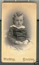 CDV Photo - Very Cute Child - Photographer Worthley, Lewiston picture