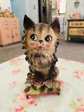 Vintage Kitschy Ceramic Kitten/Cat Figurine, Anthropomorphic kitty￼, Big Eyed picture