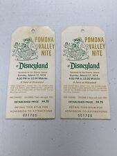 Disneyland - Party Tickets - 1974 - Pomona Valley Nite Disney Pass picture