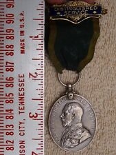British Medal King George with enamel bar Named ---- VERY OLD --- NICE CONDITION picture